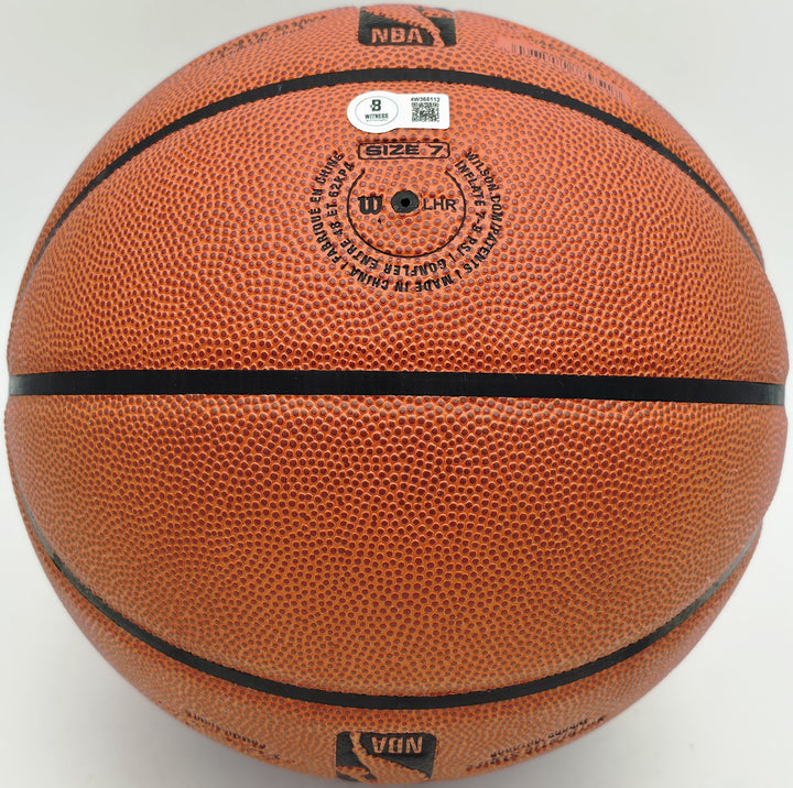 Dennis Rodman Auto Authentic Indoor/Outdoor Basketball Bulls "5X Champ" Beckett
