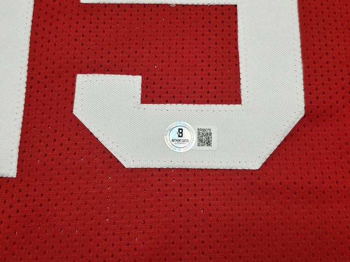 Houston Rockets Reed Sheppard Signed Red Jersey Beckett BAS