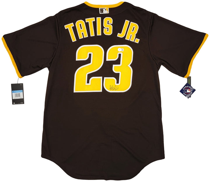 San Diego Padres Fernando Tatis Jr. Signed Brown Nike Jersey Size M Beckett Wit