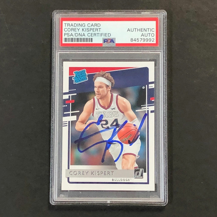 2021-22 Chronicles Donruss Rated Rookie #33 COREY KISPERT Signed Card AUTO PSA S