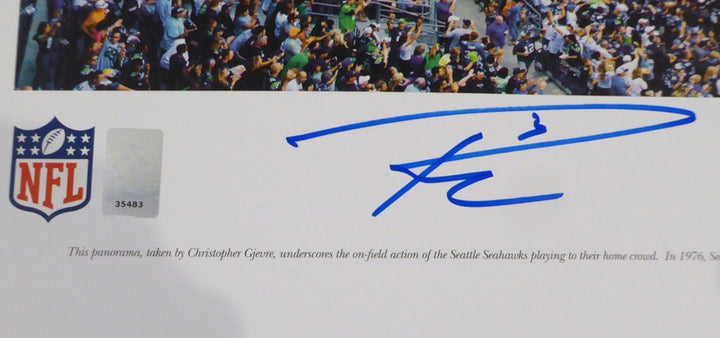 Russell Wilson Signed 13x40 Century Link Field Panoramic Photo Seahawks RW Holo