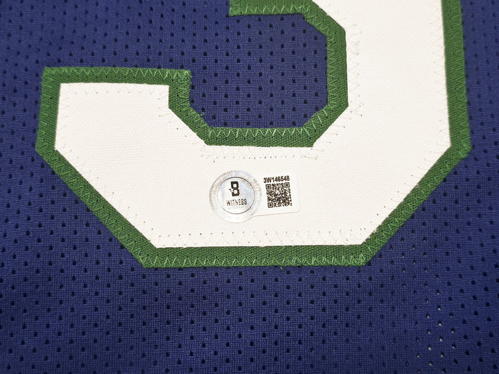 Dallas Mavericks Steve Nash Autographed Signed Blue Stat Jersey Beckett Witness