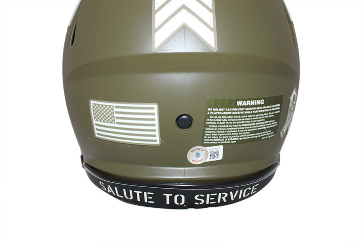 Kurt Warner Signed Los Angeles Rams Authentic Salute Helmet BAS 40392