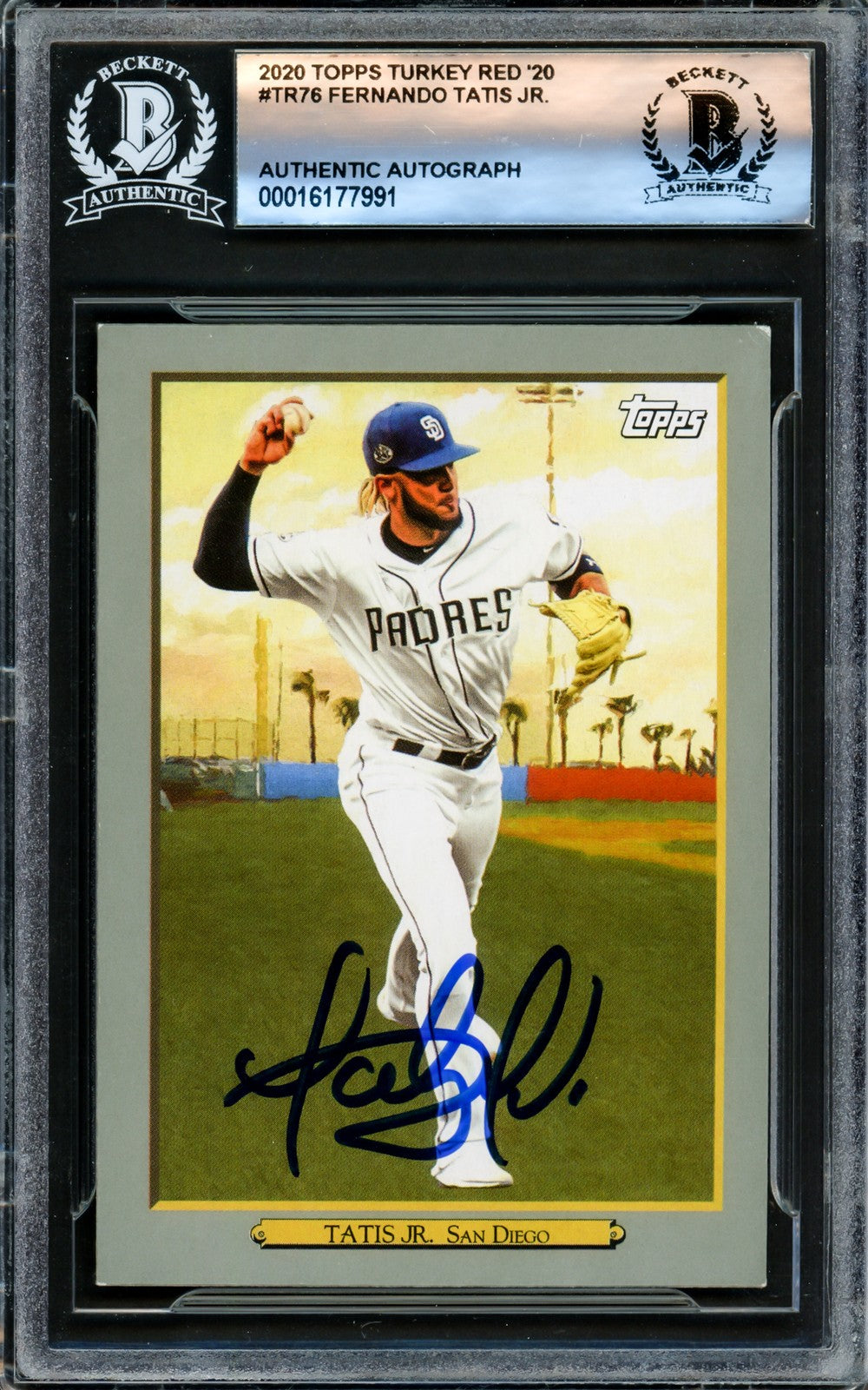 Fernando Tatis Jr. Signed 2020 Topps Turkey Red Card #76 San Diego Padres