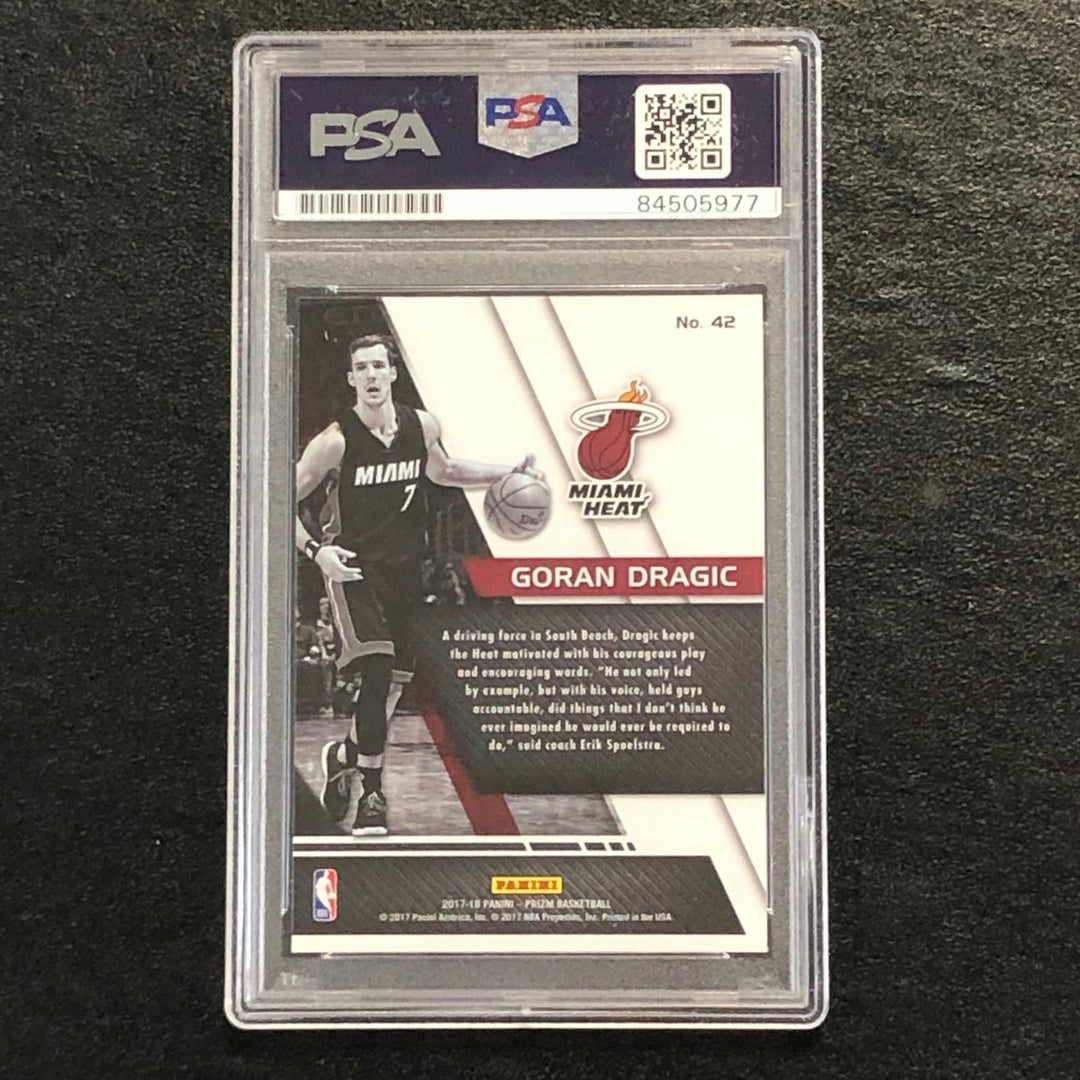 2017-18 Panini Prizm Fundamentals #42 Goran Dragic Signed Card AUTO PSA/DNA Slab
