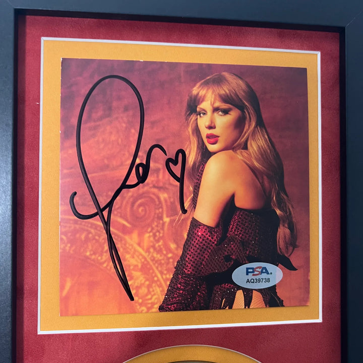 Taylor Swift Signed CD Cover Framed PSA/DNA Autographed The Life of a Showgirl