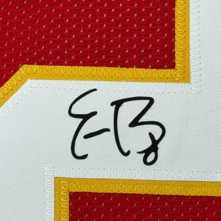 Framed Facsimile Autographed Eric Berry 33x42 Red Reprint Laser Auto Jersey