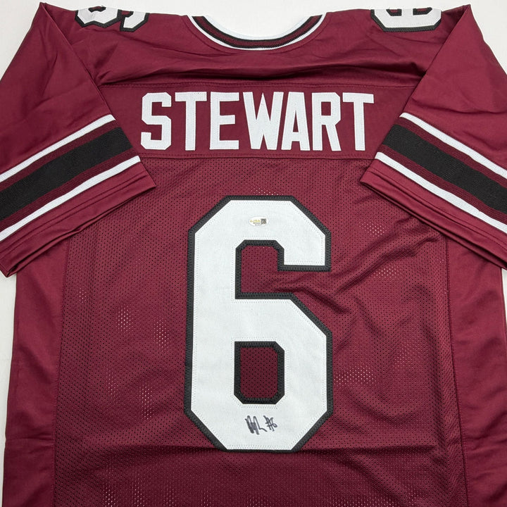 Autographed/Signed Dylan Stewart South Carolina Maroon College Jersey JSA COA