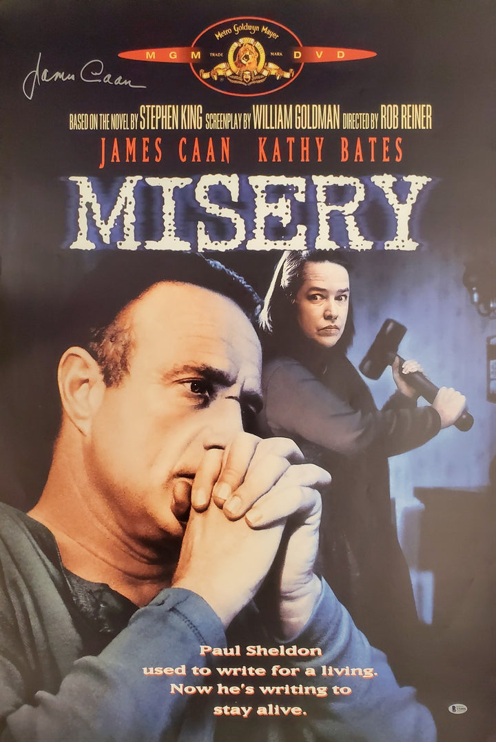 James Caan Autographed Signed 27x39 Misery Movie Poster Beckett BAS