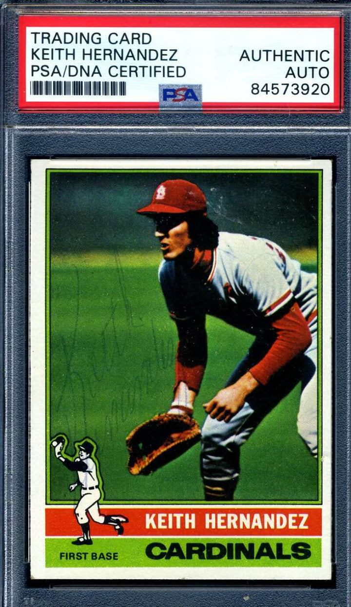 Keith Hernandez PSA DNA Vintage Signed 1976 Topps Autograph