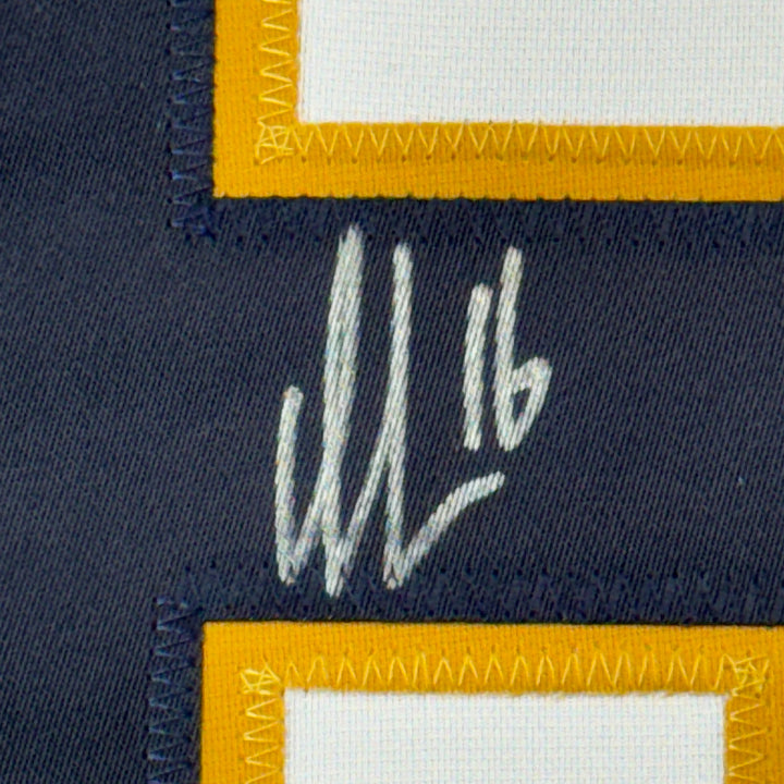 Framed Autographed/Signed Aleksander Barkov 35x39 Florida White Jersey JSA COA