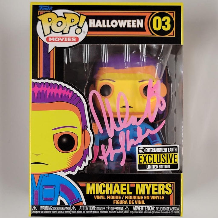 Nick Castle signed Michael Myers Black Light Funko Pop (p) ~ BAS Witness Holo