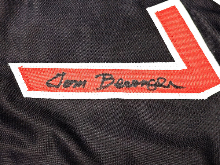 Major League Charlie Sheen Corbin Bernsen Tom Berenger Auto Navy Jersey Beckett