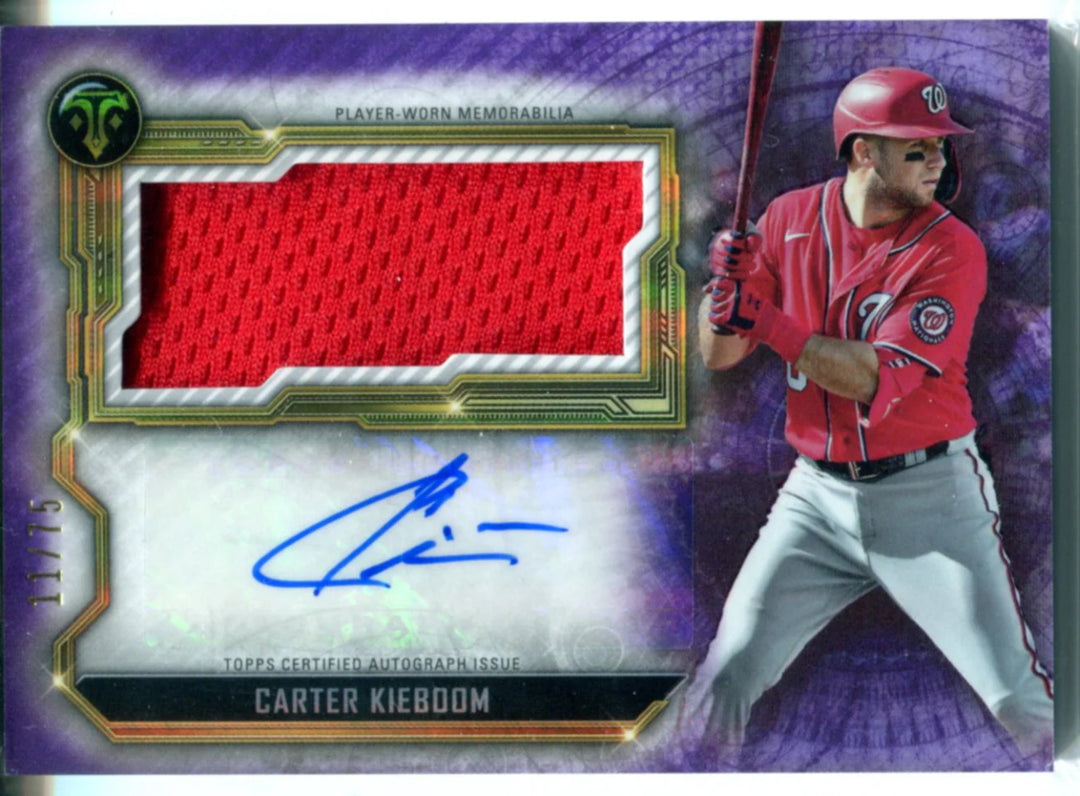 Carter Kieboom Autographed 2020 Topps Triple Threads Jersey Card #ASJR-CK