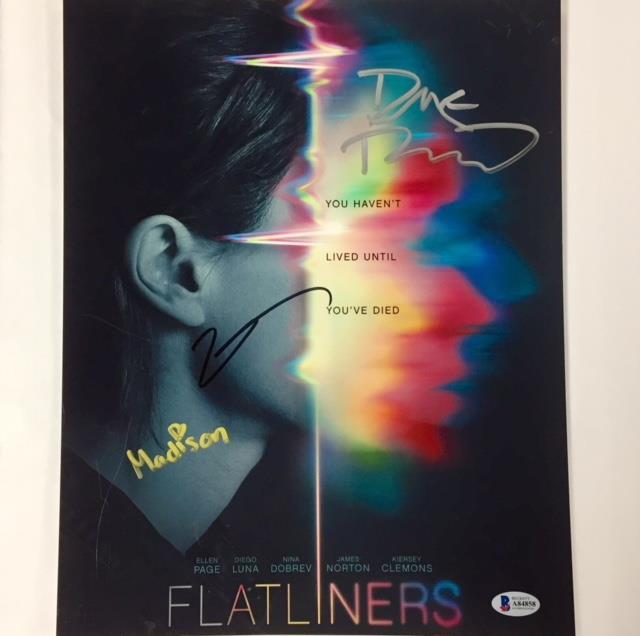 FLATLINERS Autograph Cast Signed 11x14 Photo * Beckett BAS COA LOA Ellen Page +2