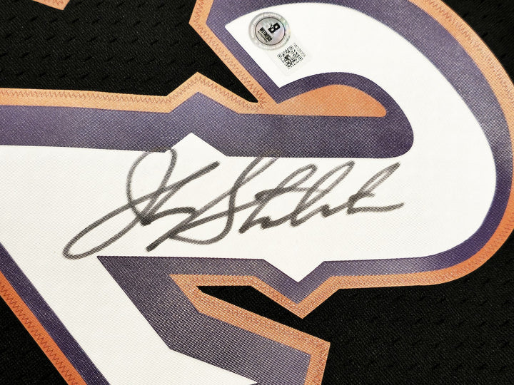 Jazz John Stockton Auto Black Auth Mitchell Ness 98-99 HWC Swingman Jersey L BAS