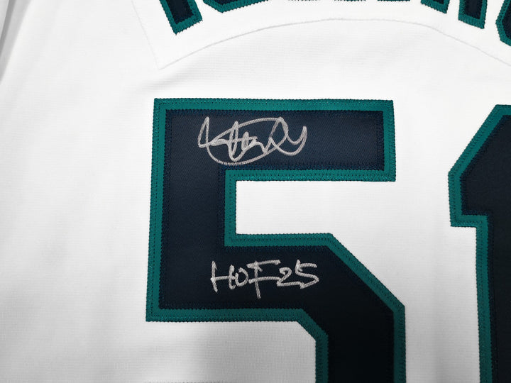 Mariners Ichiro Suzuki Auto White M&N Cooperstown 2001 Rookie Jersey 44 HOF 25