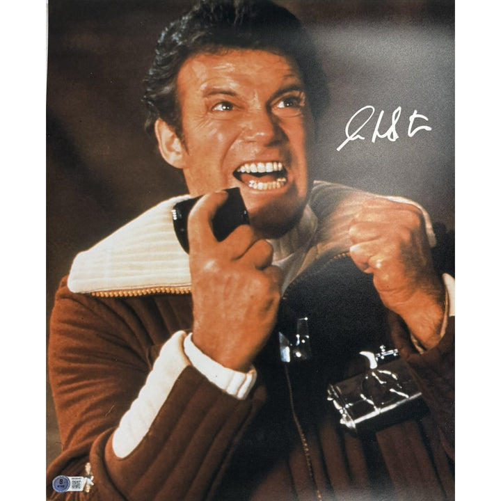 William Shatner Autographed/Signed Star Trek 16x20 Photo Beckett Witness 54300