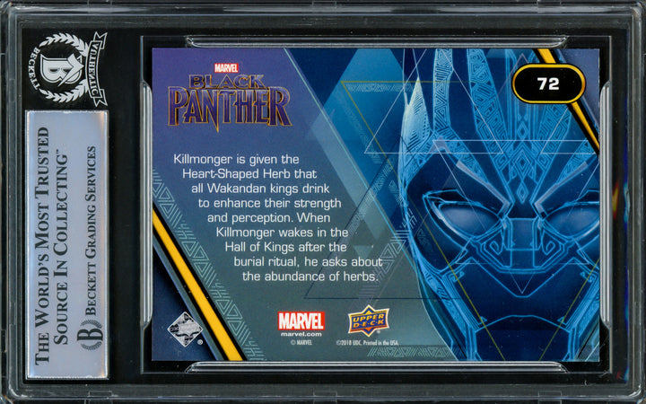 Michael B. Jordan Autographed 2018 UD Black Panther Silver Card Marvel Beckett A