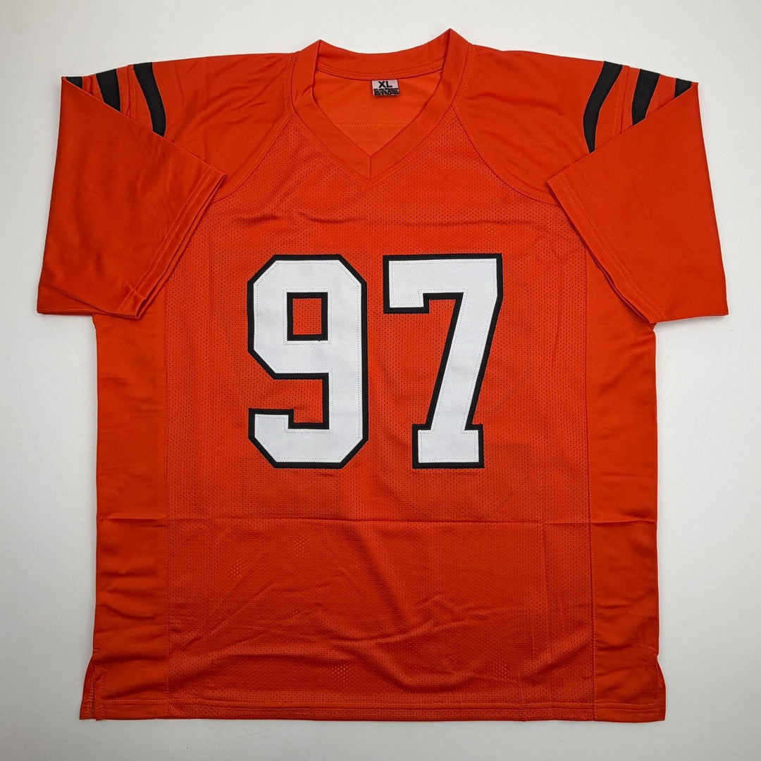 Autographed/Signed Dexter Lawrence II Cincinnati Orange Jersey Beckett BAS COA