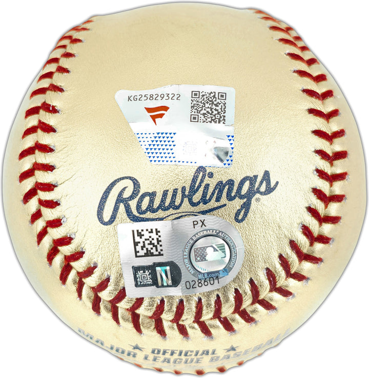 Cody Bellinger Auto Gold Cubs Logo Baseball Cubs Logo "Go Cubs!" Fanatics MLB