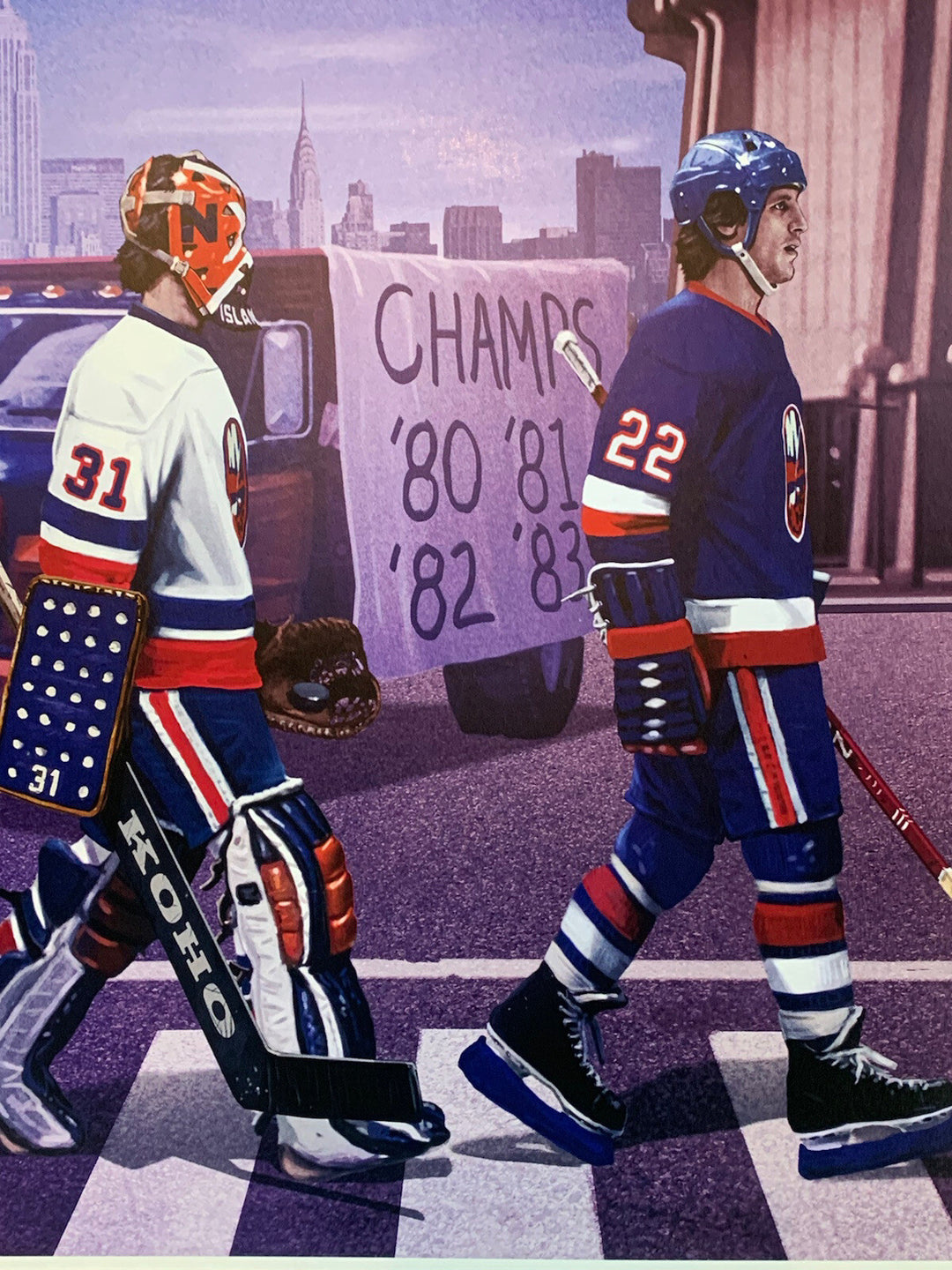 NY Islanders Nassau Coliseum Stanley Cup Litho Photo Framed Mike Bossy Trottier