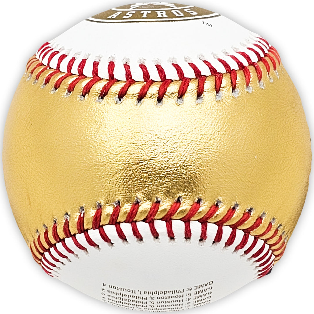 Kyle Tucker Signed Official 2022 Gold WS Gold MLB Baseball Astros Beckett Wit