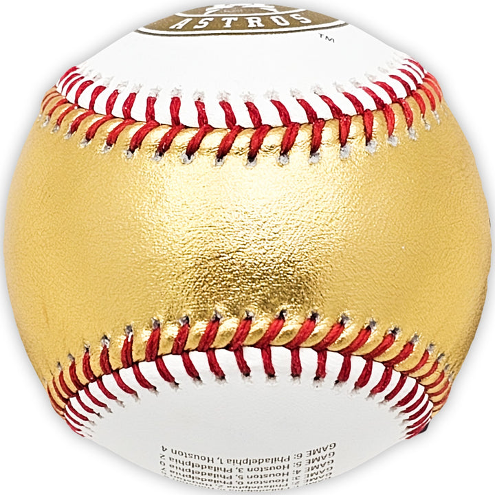 Kyle Tucker Signed Official 2022 Gold WS Gold MLB Baseball Astros Beckett Wit