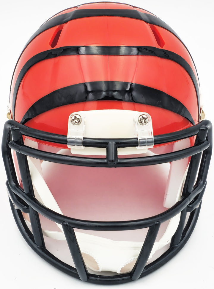 Ja'Marr Chase Signed Cincinnati Bengals Orange Speed Mini Helmet Beckett Wit