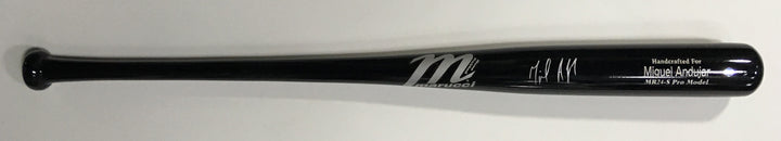 Miguel Andujar signed Marucci Game bat rookie auto Oakland Athletics Steiner Coa