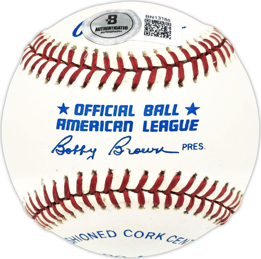 Joe Tipton Signed AL Baseball Cleveland Indians, White Sox Beckett #BN13188