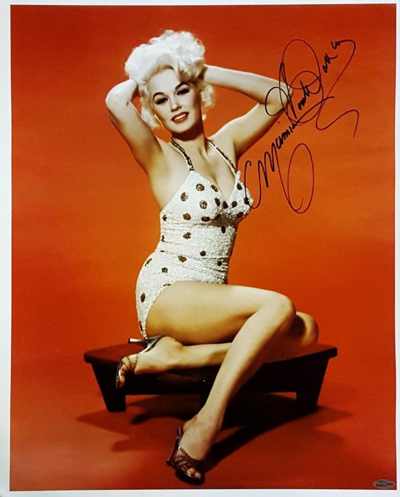 Mamie Van Doren Signed 16X20 Canvas Photo Playboy Playmate OC Dugout Hologram E