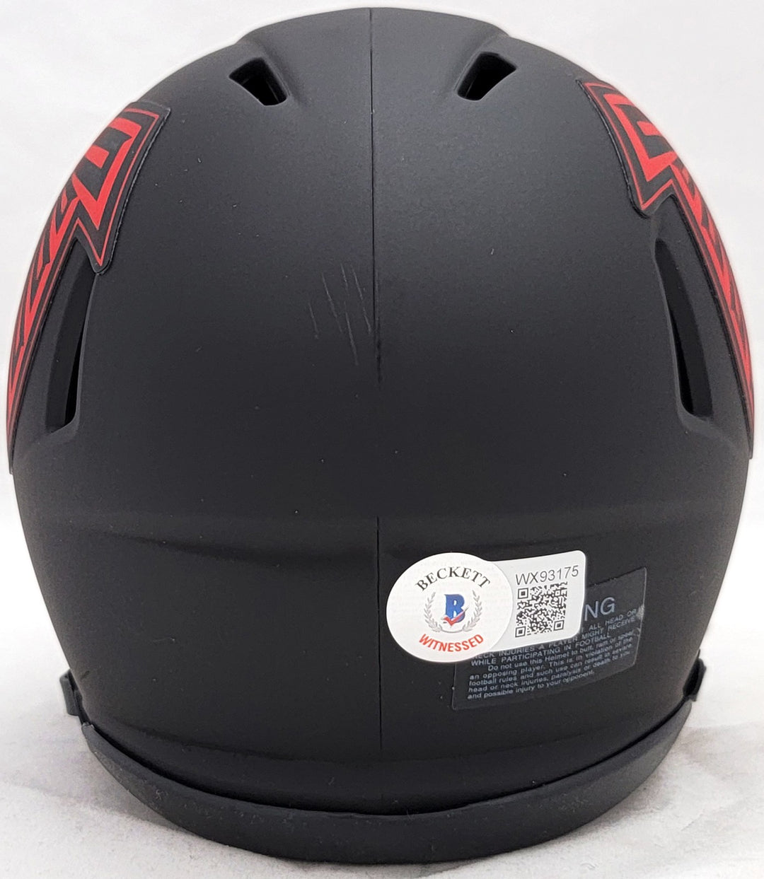 Drake London Signed Atlanta Falcons Eclipse Black Speed Mini Helmet Beckett