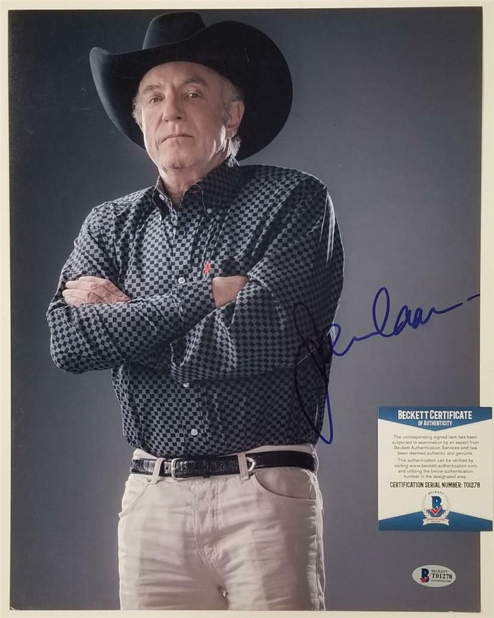 actor James Caan autograph signed 11x14 Photo (bent) ~ Beckett BAS COA