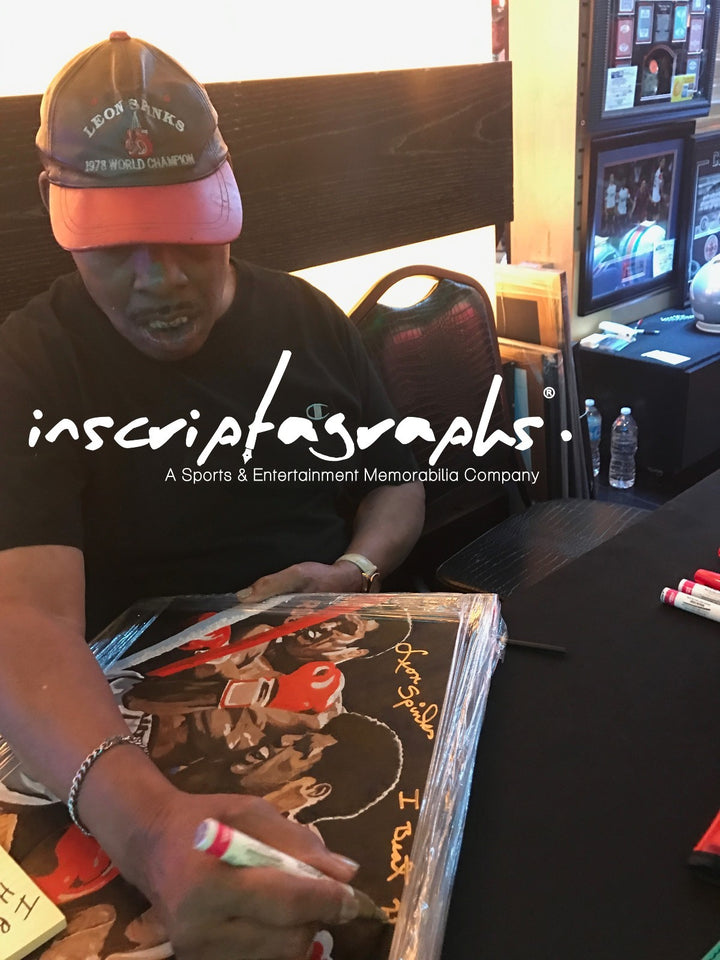 Leon Spinks Signed Original 1/1 Hand Painting COA Autograph Canvas Muhammad Ali