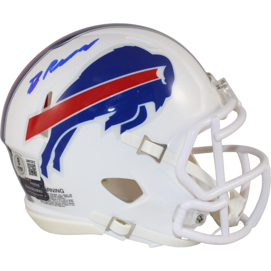 Greg Rousseau Autographed/Signed Buffalo Bills Mini Helmet Beckett Witness 50917