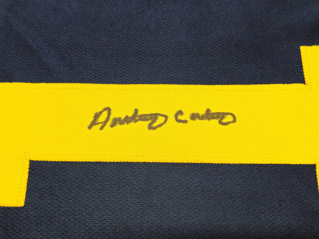 Michigan Wolverines Anthony Carter Autographed Signed Blue Jersey JSA