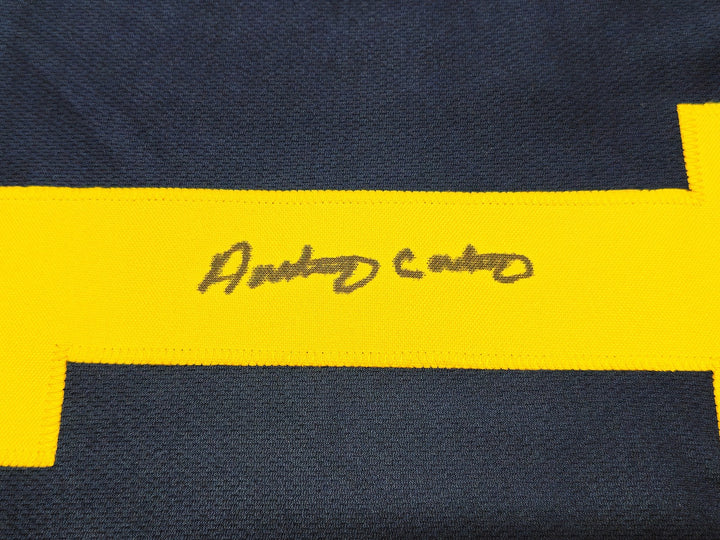 Michigan Wolverines Anthony Carter Autographed Signed Blue Jersey JSA