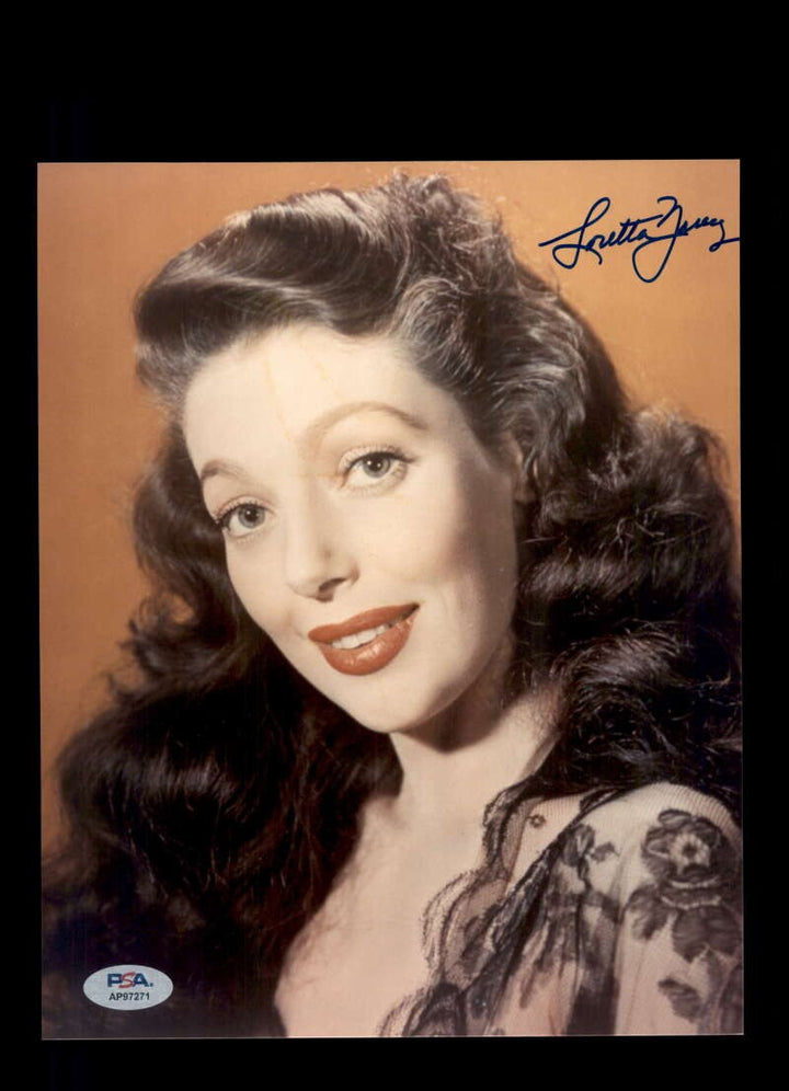 Loretta Young PSA DNA Coa Signed 8x10 Photo Autograph