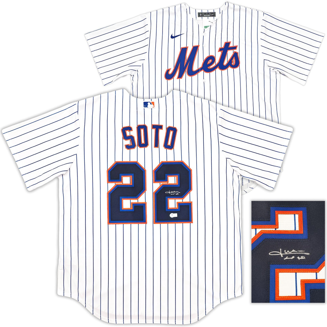 New York Mets Juan Soto Signed White Nike Jersey Size XL Beckett BAS