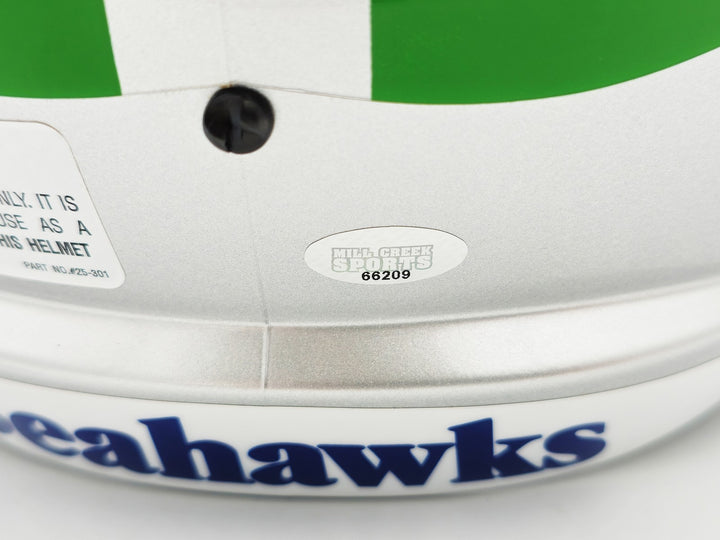 Tyler Lockett Auto Seahawks Silver 1983-01 Throwback Full Size Speed Rep Helmet