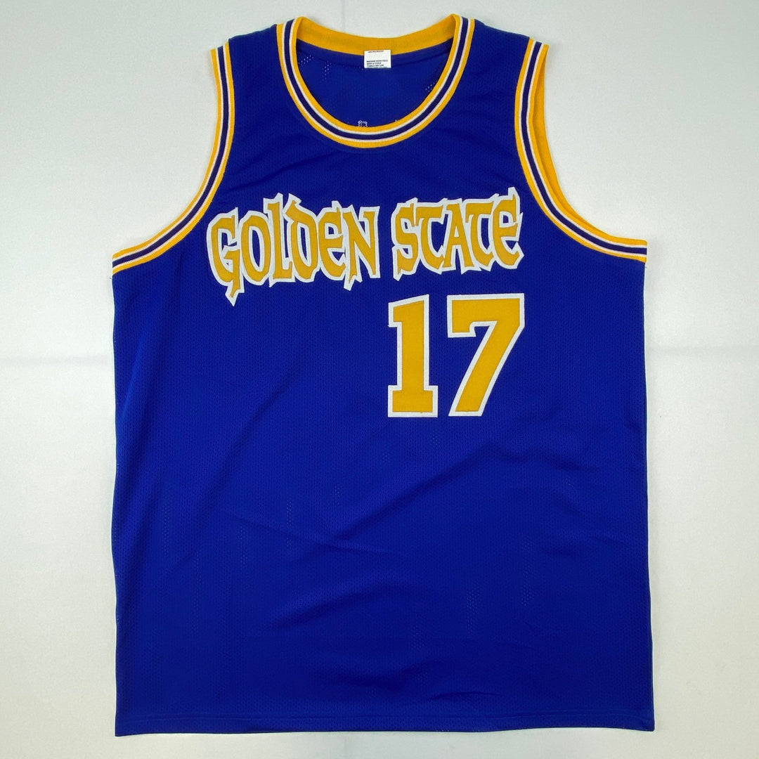 Autographed/Signed Chris Mullin Golden State Blue Jersey JSA COA Auto
