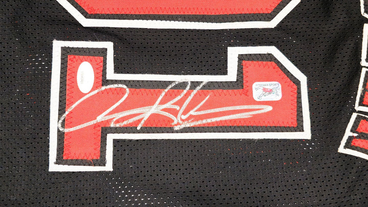 Chicago Bulls Dennis Rodman Autographed Signed Black Jersey JSA