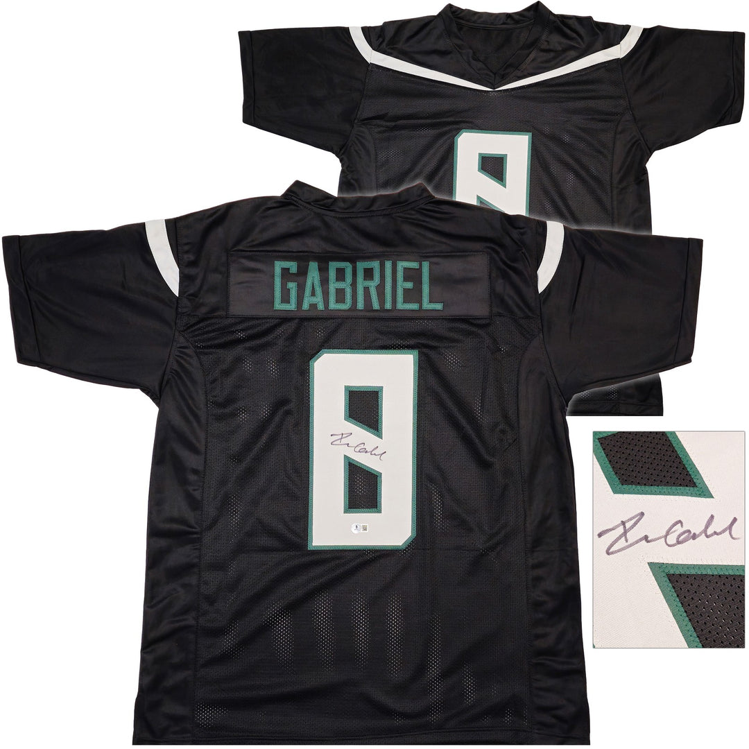 Oregon Ducks Dillon Gabriel Signed Black Jersey Beckett Witness