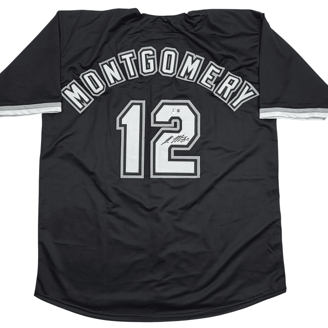 Autographed/Signed Colson Montgomery Chicago Black Jersey Beckett BAS COA