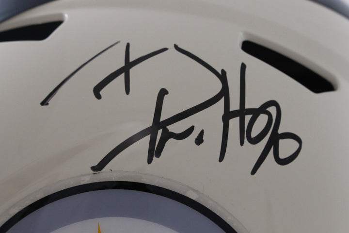 TJ Watt Autographed Pittsburgh Steelers F/S Retro Helmet Beckett Witness 56195