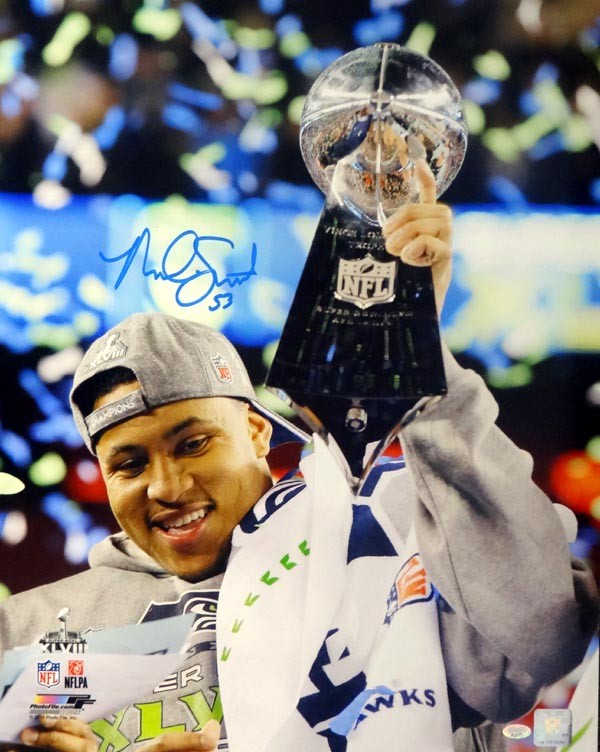 Malcolm Smith Signed 16x20 Photo Seattle Seahawks Super Bowl MCS Holo
