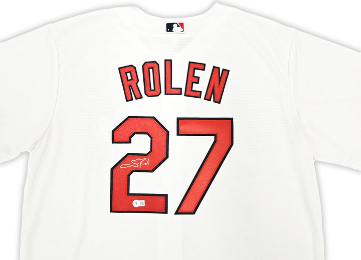 St. Louis Cardinals Scott Rolen Signed White Nike Jersey Size XL Beckett Wit