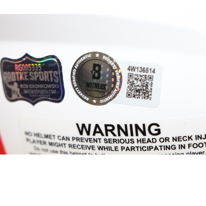 Rob Gronkowski Autographed Tampa Bay Buccaneers Pro TB Helmet Beckett 54602
