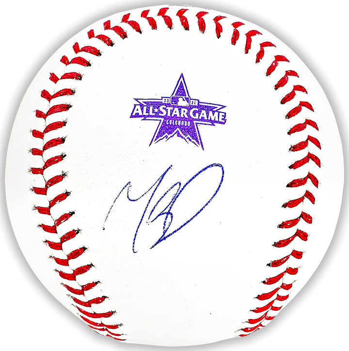 Mookie Betts Auto Official 2021 All Star Game Logo MLB Baseball Dodgers Beckett